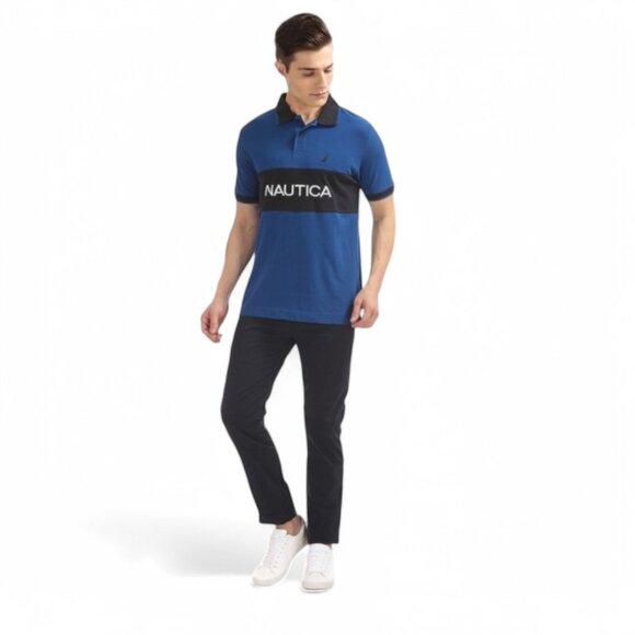 Nautica Men's Royal Blue Polo Shirt – Classic Nautical Style, NWT, Size M - Picture 5 of 11